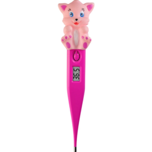 TERMÔMETRO CLÍNICO DIGITAL ROSA GATO TERMOMED KIDS