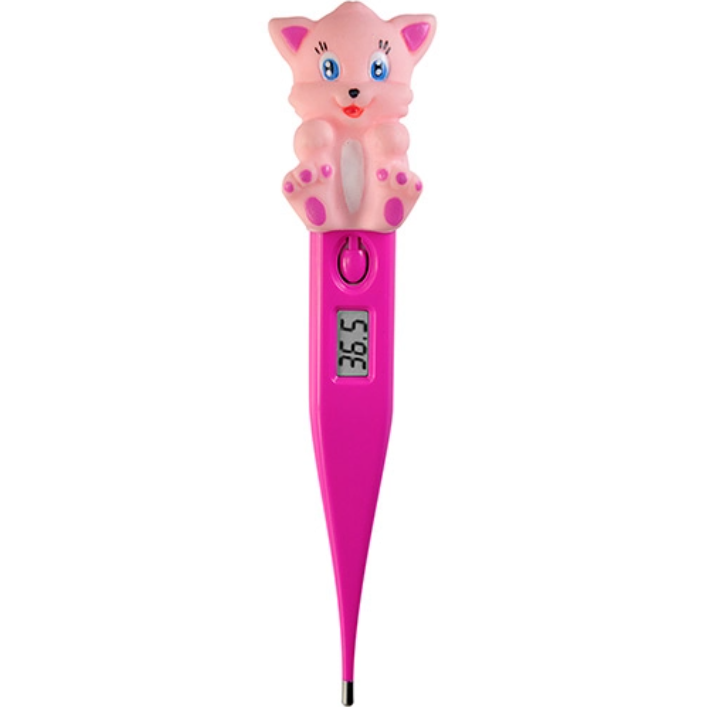 TERMÔMETRO CLÍNICO DIGITAL ROSA GATO TERMOMED KIDS